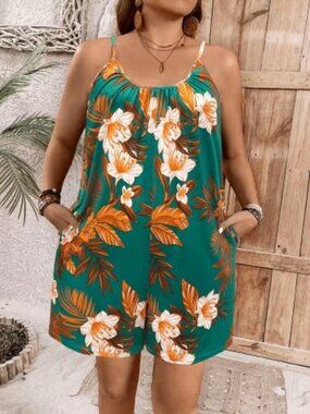 Womens Floral Romper NIP